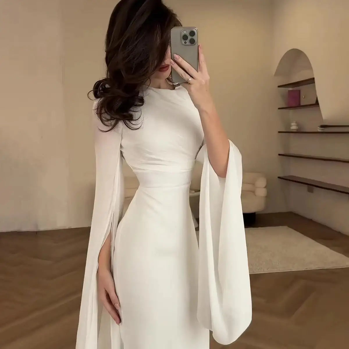 โจ Draped Evening Gown โ Grace in Every Detail