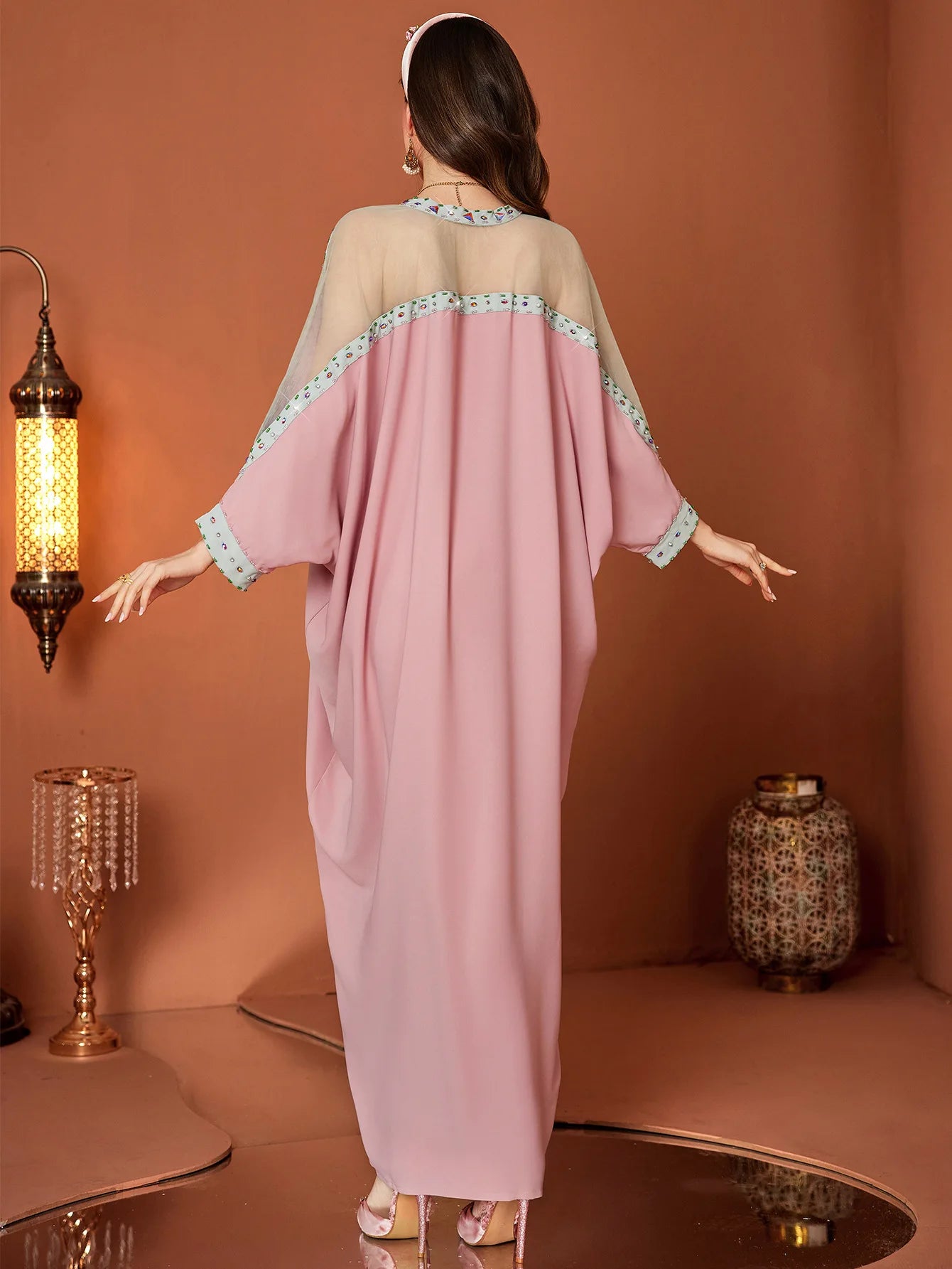 Women’s Embroidered Open Abaya – Elegant Kaftan for Special Occasions