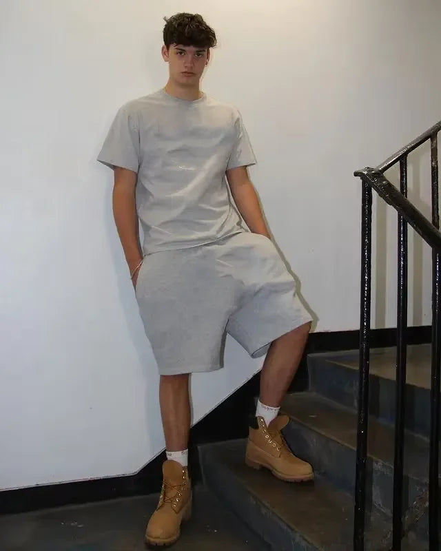 Men’s Oversized T-Shirt & Shorts Set – Urban Streetwear Vibes