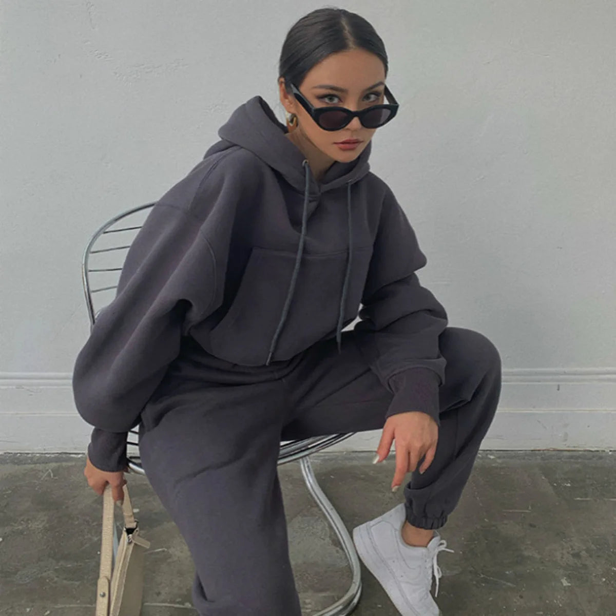 ✨ Oversized Women's Hoodie Tracksuit – Cozy & Stylish Set