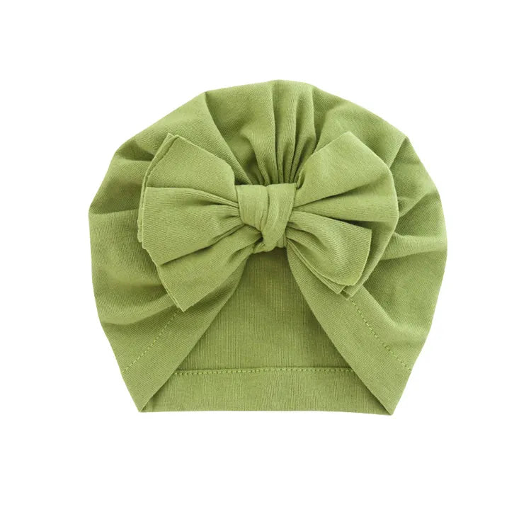 Baby Turban Hat with Large Bow โ Soft & Stretchy