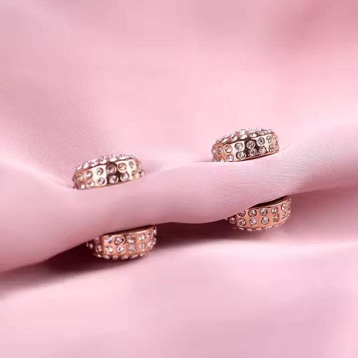 Elegant Crystal Embellished Scarf Rings