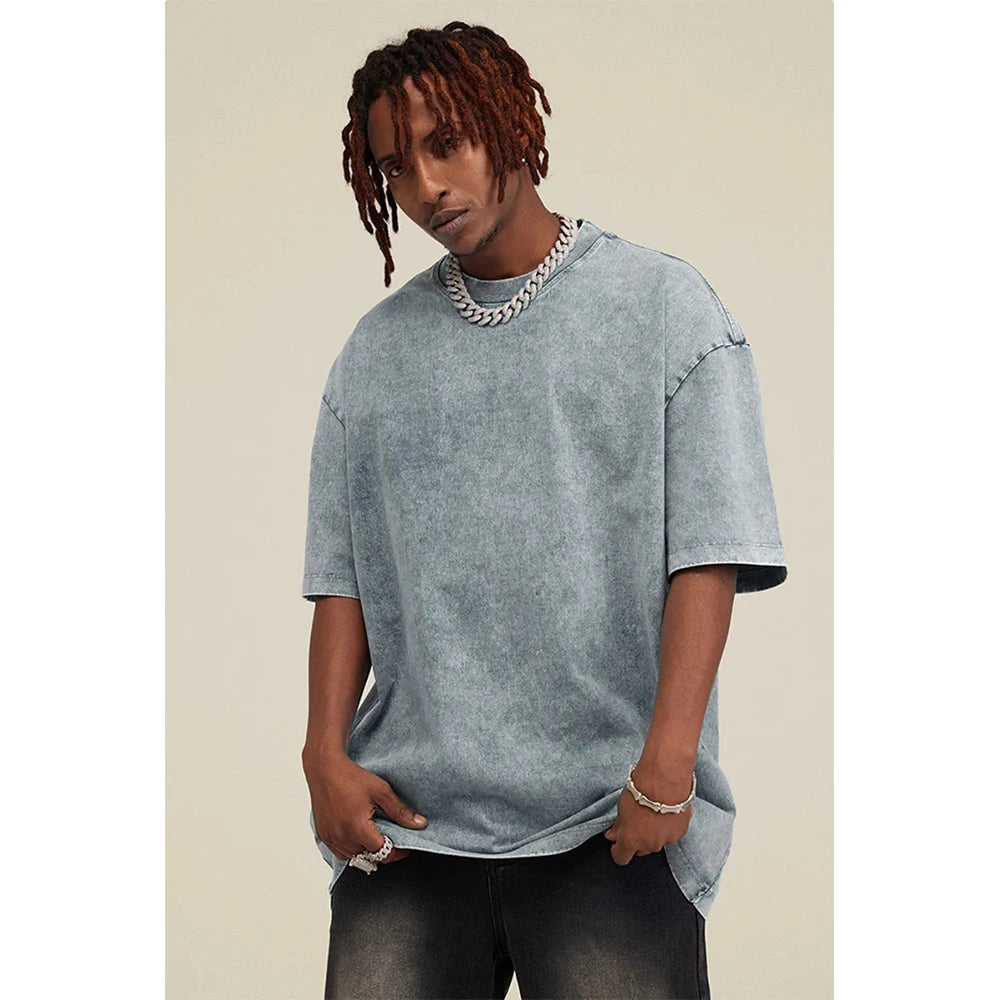 Men’s Washed Oversized T-Shirt – Vintage Street Look
