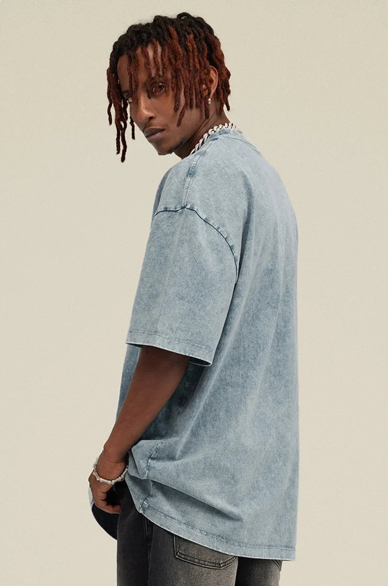 Men’s Washed Oversized T-Shirt – Vintage Street Look