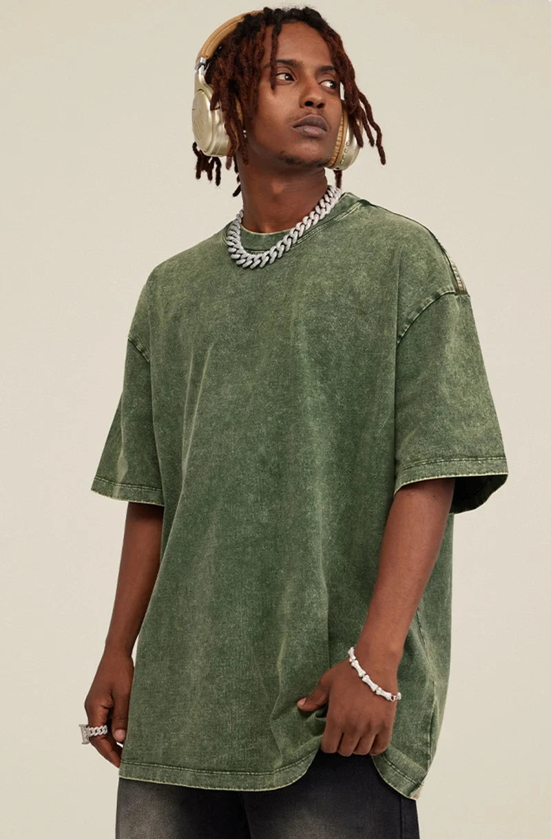 Men’s Washed Oversized T-Shirt – Vintage Street Look