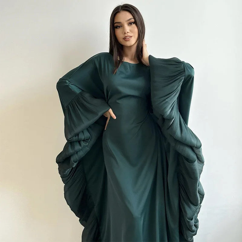 Elegant Ruffle Sleeve Maxi Dress – Modest & Feminine