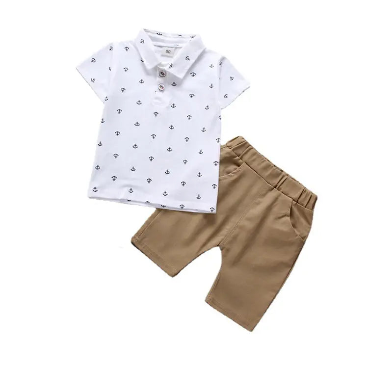 Piece Summer Set for Boys – Polo Shirt & Shorts