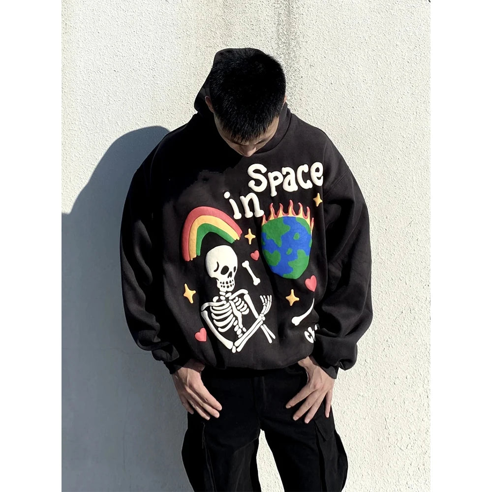 Graphic Oversized Hoodie – “In Space” Streetwear Edition
