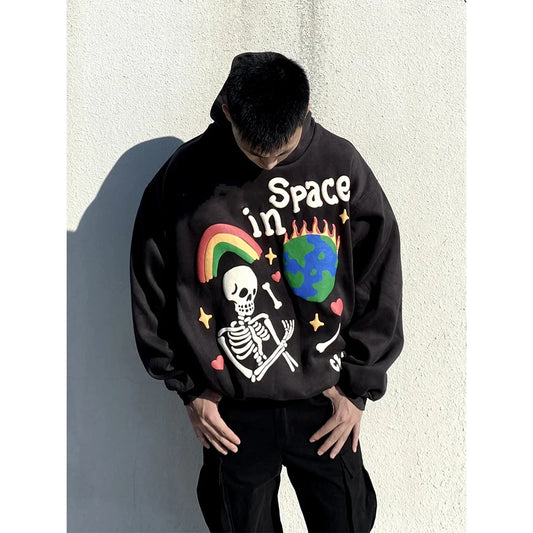 Graphic Oversized Hoodie – “In Space” Streetwear Edition