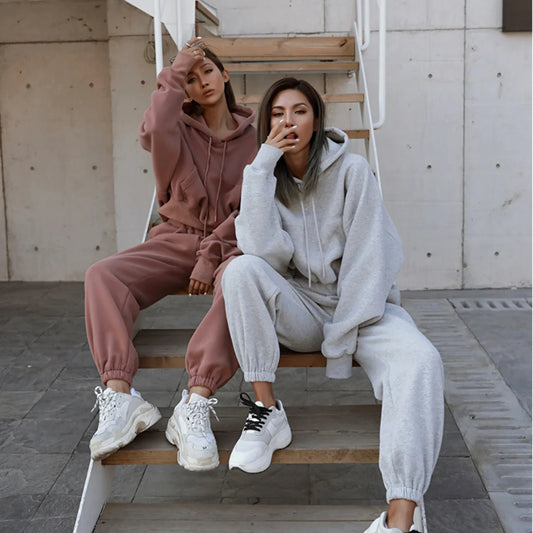 ✨ Oversized Women's Hoodie Tracksuit – Cozy & Stylish Set