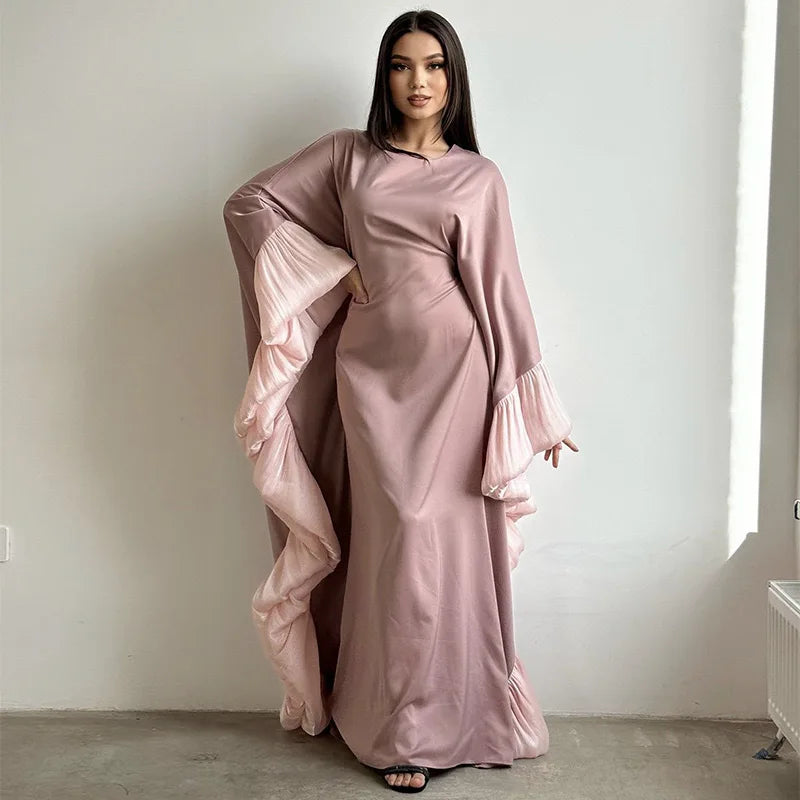 Elegant Ruffle Sleeve Maxi Dress – Modest & Feminine