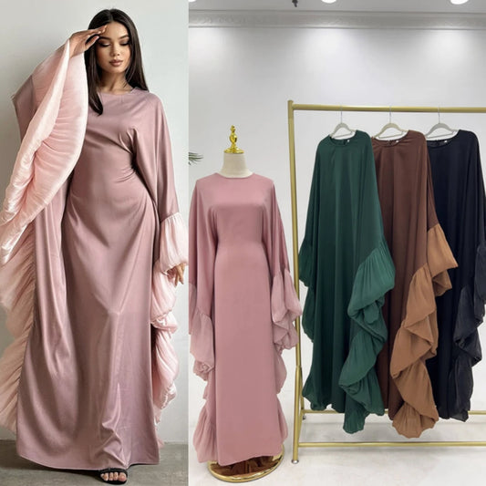 Elegant Ruffle Sleeve Maxi Dress – Modest & Feminine