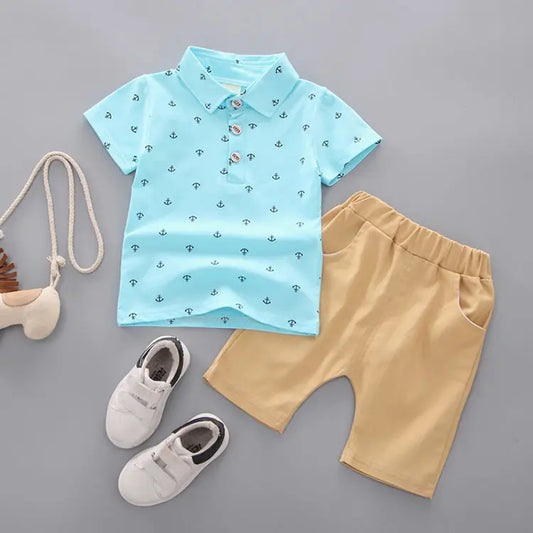 Piece Summer Set for Boys – Polo Shirt & Shorts